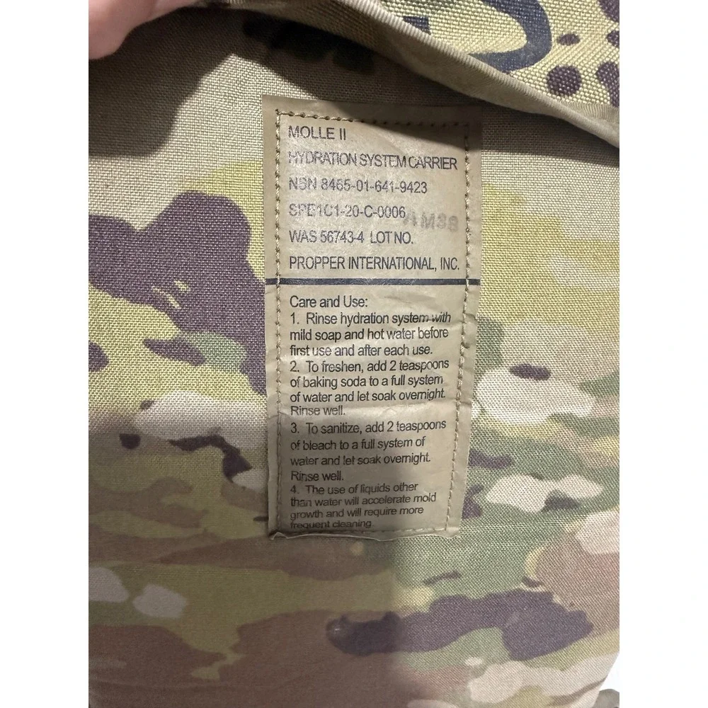Propper MOLLE II Hydration System Carrier OCP Multicam Backpack 8465-01-641-9423
